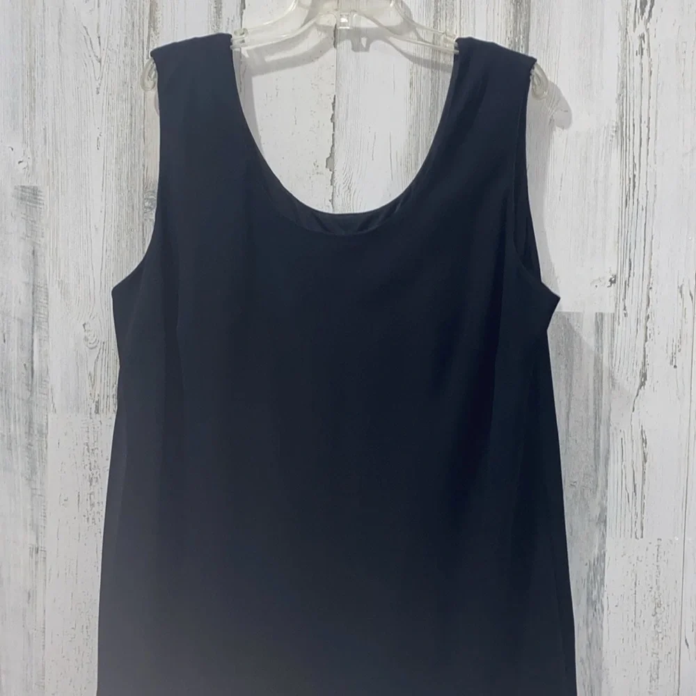 0701 Dana Kay Black Sleeveless Sheath Dress with Ruffled Hem - Picture 3 of 6